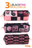 Blackpink K-Pop Desenli Kalemlik Fermuarlı Makyaj Çantası - 1