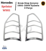 Mercedes Sprinter W901 Uyumlu Krom Stop Çerçeve 2 Parça 1995-2006 Arası Paslanmaz Çelik thumbnail 4