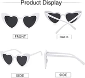 Beyaz Renk Kalp Şekilli Parti Gözlüğü thumbnail 3
