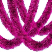 Kalın Simli Parti Süsü 2 Metre Fuşya thumbnail 2