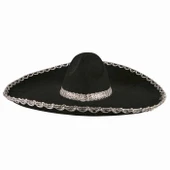 Sombrero Meksika Şapkası Gümüş Şeritli Yetişkin Boy - 2