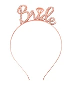 Rose Gold Renkli Taşlı 'Bride' Gelin Tacı - 3