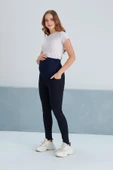 IŞŞIL 5034-Bilek Boy Pamuk Lycra Hamile Dar Paça Pantolon - 7
