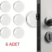 Şeffaf Silikon Mobilya ve Kapı Durdurucu Darbe Pedi 6'lı Set thumbnail 1