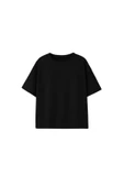Basic 2'Li Unisex Bisiklet Yaka T-Shirt ( Siyah- Beyaz ) thumbnail 3
