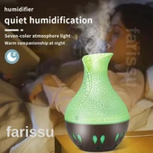 Gold Kama Vazo Tasarımlı Ultrasonik Hava Nemlendirici ve LED Difüzör - 2