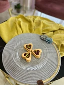 DecoHandy 39cm Çiçekli Jüt Örme Supla Amerikan Servis thumbnail 1