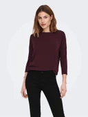 Only 15157920 Genis Yaka Dirsek Kol Kadın Body - Bordo - 1