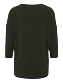 Only 15157920 Genis Yaka Dirsek Kol Kadın Body - Haki thumbnail 6