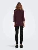 Only 15157920 Genis Yaka Dirsek Kol Kadın Body - Bordo - 4