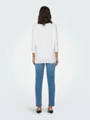 Only 15157920 Genis Yaka Dirsek Kol Kadın Body - Ekru thumbnail 4