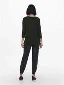 Only 15157920 Genis Yaka Dirsek Kol Kadın Body - Haki thumbnail 4