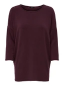 Only 15157920 Genis Yaka Dirsek Kol Kadın Body - Bordo - 5
