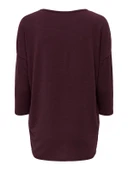 Only 15157920 Genis Yaka Dirsek Kol Kadın Body - Bordo - 6