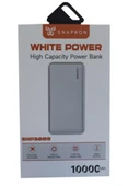 SnapMax SNP-3009 Beyaz 10.000 mah Powerbank 2x USB Çıkışlı 1 Type-C ve 1 Micro Girişli - 1
