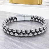 Hematit Ve Çelik Halatlı Erkek Bileklik 31832B18D1 thumbnail 3