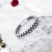 Hematit Ve Çelik Halatlı Erkek Bileklik 31832B18D1 thumbnail 5