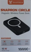 SnapMax SNP-3005 10.000 mah Kablosuz Hızlı Şarj Magsafe Powerbank LED Ekranlı Çoklu Girişli - 1