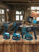 Germany Style Kömürsüz 7'li Set Teleskopik Kırıcı-Matkap-Budama Testeresi-Makas-Taşlama-Somun Sökme - 4