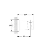 Grohe Rainshower Sabit Duş Askısı, Fırçalı Sert Grafit, 27074AL0 - 2