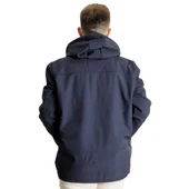 Büyük Beden Erkek Kapüşonlu Mont Waterproof Softshell C21235 Lacivert - 4