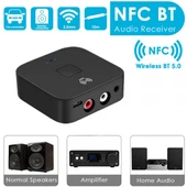 NFC Bluetooth V5.0 kablosuz ses alıcı Adaptör stereo rca bluetooth alıcı thumbnail 2