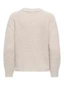 Only 15361110 0 Yaka Kadin Triko - Bej thumbnail 7