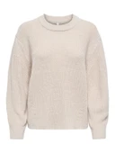 Only 15361110 0 Yaka Kadin Triko - Bej thumbnail 6