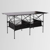 FUNKY CHAIRS Family XXL Katlanabilir Alüminyum Kamp Masası Siyah - 7