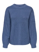 Only 15361110 0 Yaka Kadin Triko - Indigo - 6