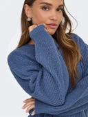 Only 15361110 0 Yaka Kadin Triko - Indigo - 7