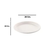 Roll-Up Nature Ekolojik Karton Kağıt Tek Kullanımlık Tabak - 26 Cm. - 25 Adetlik 1 Paket thumbnail 2