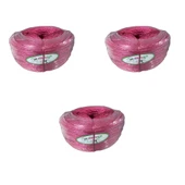 Favori İp Halat FH03 PP Naylon Burgulu Örgü Çamaşır İpi - Pembe - 100 Metre - 3 Adet thumbnail 1