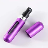 Doldurulabilir Mini Seyahat Parfüm Şişesi Sprey Kutu - Ortalama 80 Basım - Mor - 1 Adet thumbnail 1