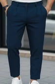Erkek Belden Düğmeli Cepli Dokuma Pantolon thumbnail 9