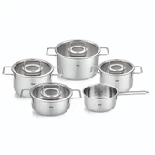 Fissler Pure Collection 9 Parça Cam Kapak Çelik Tencere Seti thumbnail 1