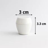 Merkür Düğme Kulp Beyaz Renk Mobilya Mutfak Dolap Dolabı Çekmece Kulpu Kulbu Plastik Tek Vidalı thumbnail 2