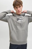 Jack&jones 12268422 Kapsonlu Erkek Sweat - Gri - 2