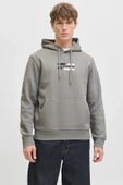 Jack&jones 12268422 Kapsonlu Erkek Sweat - Gri - 1