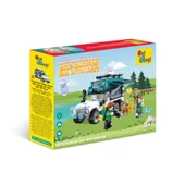 Ogi Mogi Toys Eğitici Bloklar Işıklı Mavi Karavan 298 Parça, Lego Uyumlu Yapı Seti - 3