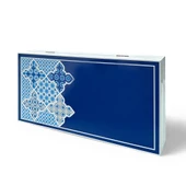 Biggdesign Blue Tile Tavla, Çizilmez Zeminli, Mıknatıslı MDF Kasa, 2 Kat Vernik Cilalı - 1