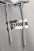 Jack&jones 12268422 Kapsonlu Erkek Sweat - Gri - 5