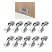 10 Adet Tas Deliksiz Mobilya Dolap Menteşesi - 1