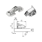 10 Adet Tas Deliksiz Mobilya Dolap Menteşesi - 3