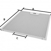 25,3 x 30 cm ön tek tırnak arka iki tırnaklı franke,bosch,arçelik, beko davlumbaz filtre setii - 1