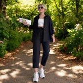 Yazlık Alt Üst Kadın Keten Takım - 1