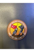 Türk Balası Kurt Olur Bastığı Yer Yurt Olur, Yuvarlak Patch Cırtlı 7 cm 3d Plastik - 1