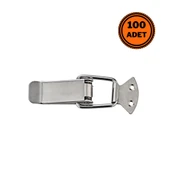 100 Adet Sandık Klipsi Kilidi Gergi Mandalı Orta Boy Nikel - 1