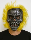 Nessiworld Wild Skull - Metal Kafatası Sarı Saçlı İskelet Maske - 1