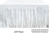 Nessiworld Gümüş Metalize Masa Eteği 275x75 cm – Kendinden Yapışkanlı - 5